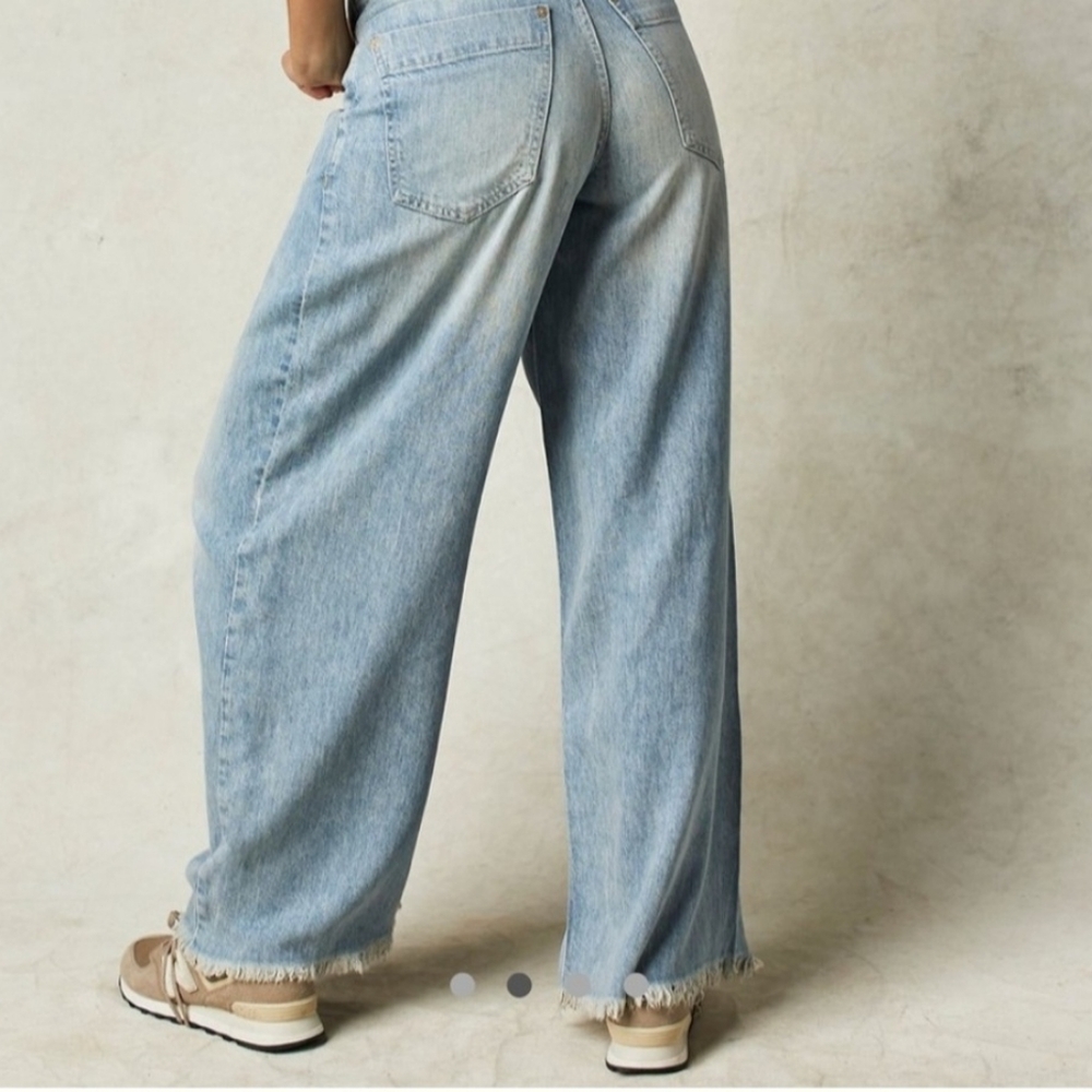 Free People SUPER SWEEPER Wide Leg High Rise Pants - Picture 13 of 15